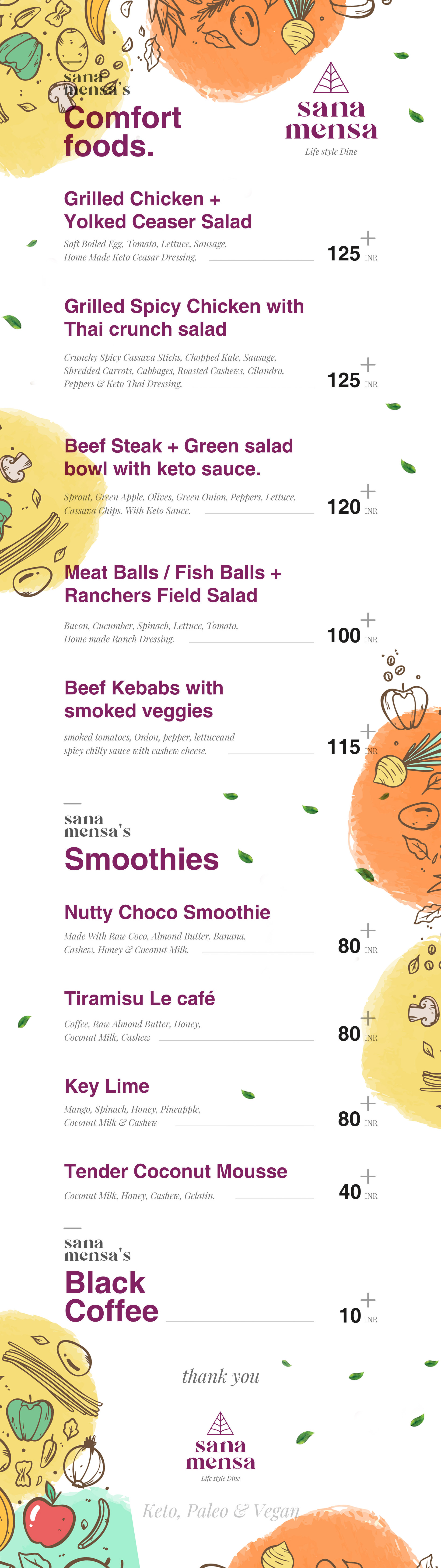 food menu
